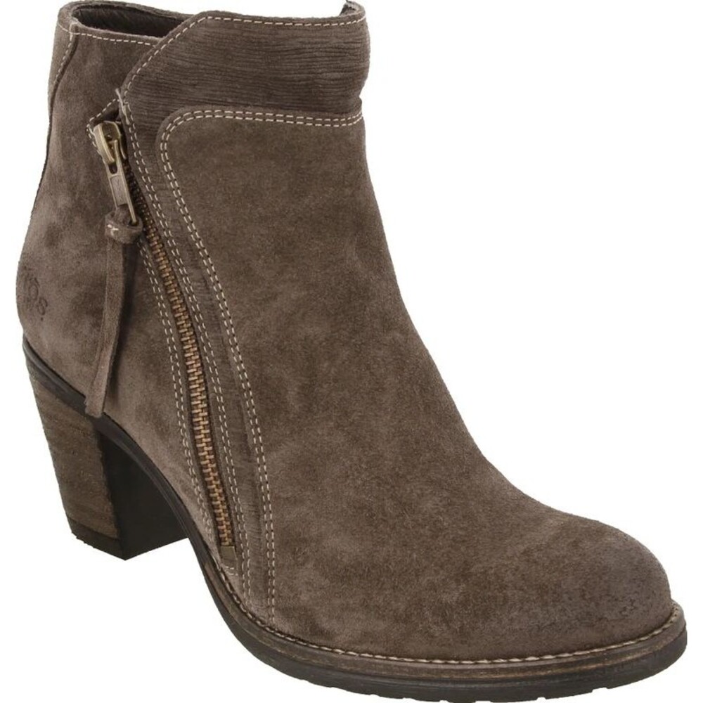 TAOS Women’s Dillie Ankle Boots Genuine Suede Size 42/ 11 Taupe Block Heel